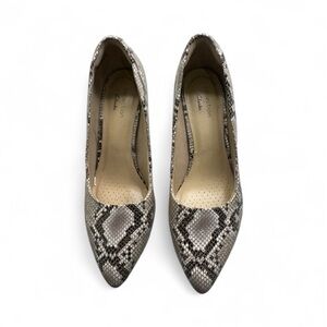 Clarks Collection Illeana Tulip Snakeskin Heels Shoes 6.5
